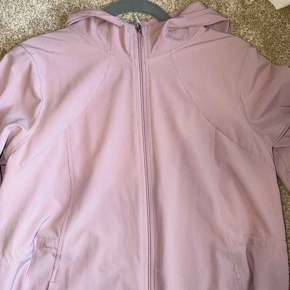 ALL IN MOTION Womens Full Zip Jacket Windbreaker Light Purple Size Medium